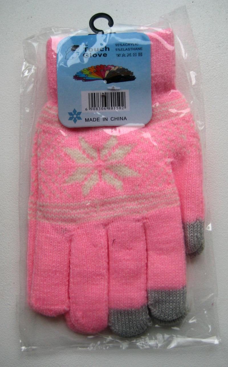 Фото: Розовые сенсорные перчатки Touch Glove